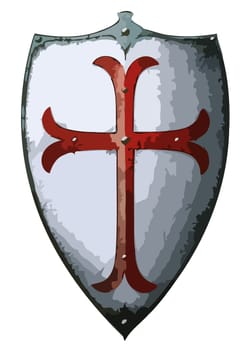 crusades templar shield cross protection armor illustration