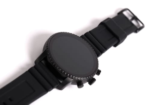 Black smartwatch isolated on a white background