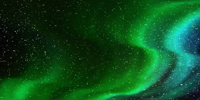 The 3d rendering of nice aurora with clear start behind it