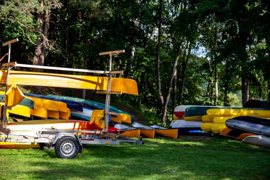 Canoe boats rental. Kayaks for rent near to the river in Latvia. The Gauja is the longest river in Latvia, which is located only in the territory of Latvia. Length - 452 km. ..