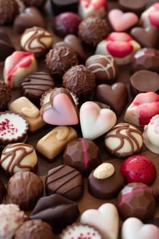 Assortment of delicious gourmet chocolates and truffles