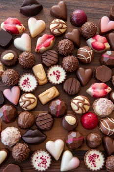 Assortment of delicious gourmet chocolates and truffles