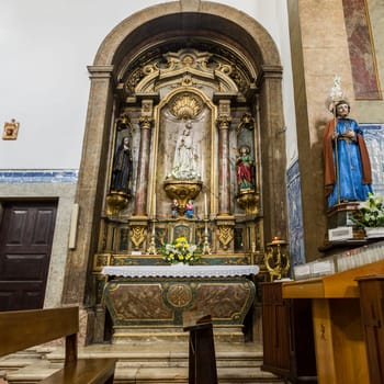 The chapel of Our Lady of Fatima at the Church of the Flamengas at the Convent of Our Lady of Quietude, in Alcantara, Lisbon, Portugal