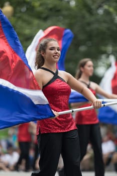 Washington, D.C., USA - July 4, 2018, The National Independence Day Parade, The Cabot High School Marching Band from Cabot, Arkansas