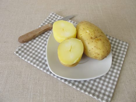 Jacket potatoes in potato skin