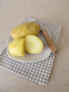 Jacket potatoes in potato skin