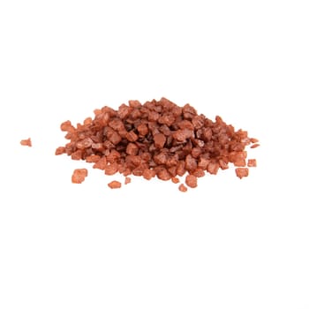 Red Alaea salt isolated on white background.