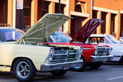 Springfield, Illinois, USA - September 22, 2018: The Route 66 Mother Road Festival, Ford Fairlane GT on the streets of downtown Springfield
