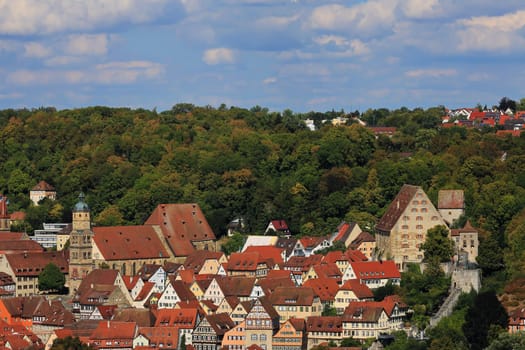 Skyline Schwäbisch Hall is a city in Bavaria, Germany, Europe.