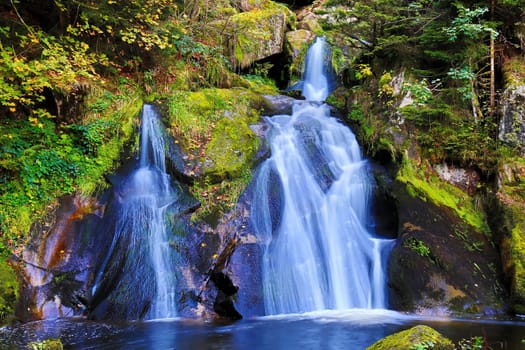 The Triberg waterfalls are the highest waterfalls in Germany