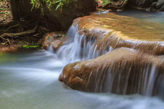 Waterfall in the tropical forest at Thanbok Khoranee National Park, Krabi, Thailand