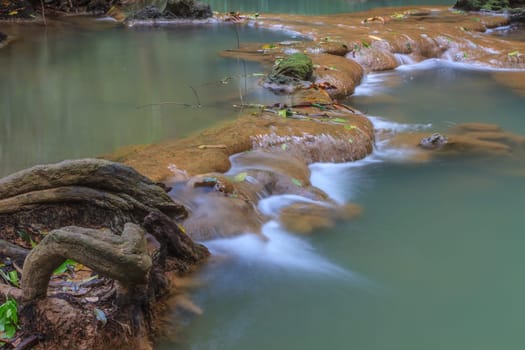 Waterfall in the tropical forest at Thanbok Khoranee National Park, Krabi, Thailand
