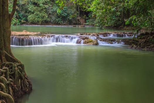 Waterfall in the tropical forest at Thanbok Khoranee National Park, Krabi, Thailand