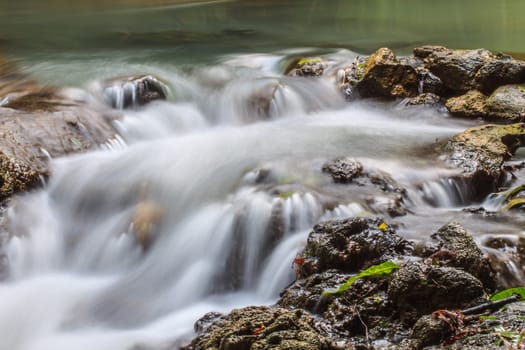 Waterfall in the tropical forest at Thanbok Khoranee National Park, Krabi, Thailand