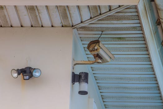 CCTV Security Camera, Closed circuit television in modern white home style