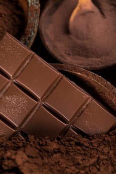 Chocolate sweet, cocoa and food dessert background
