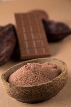 Chocolate sweet, cocoa and food dessert background