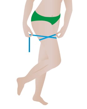 Reduce cellulite fat on legs get slim loose weight  vector illustration on a white background