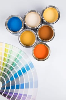 Colorful paint can, Creativity concept