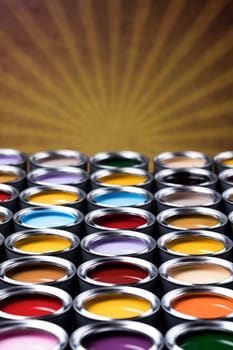 Paint cans color palette and Rainbow colors