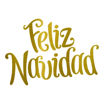 merry christmas translation feliz navidad golden metallic illustration