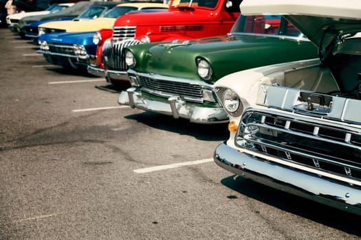 old american cars display