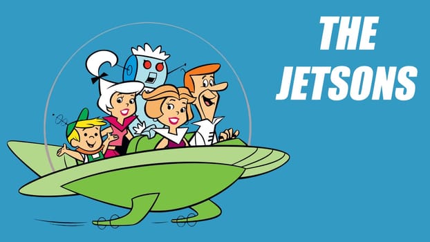 the jetsons characters cartoon illustration flying saucer