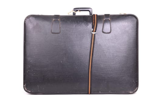 Old suitcase, isolated on a white background