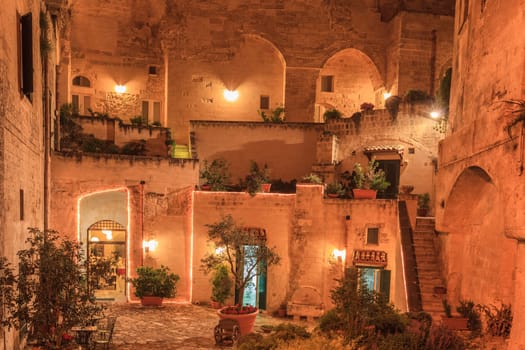 The ancient city of Matera. Basilicata, Italy. Town in the rock