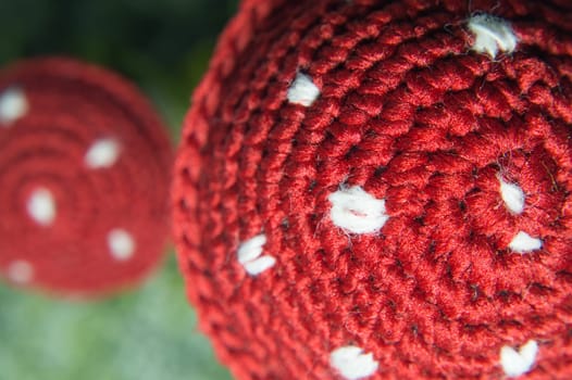 Handmade knitting wool texture background closeup needlework