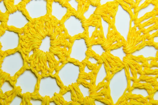 Handmade knitting wool texture background closeup needlework