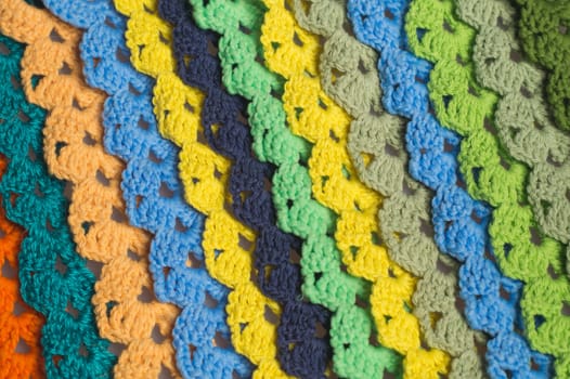 Handmade knitting wool texture background closeup needlework