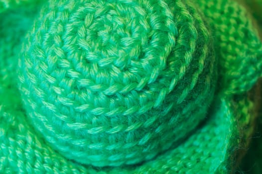 Handmade knitting wool texture background closeup needlework