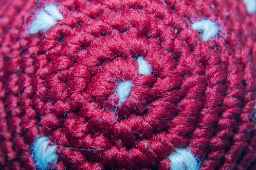 Handmade knitting wool texture background closeup needlework