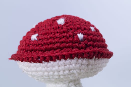 Handmade knitting wool texture background closeup needlework