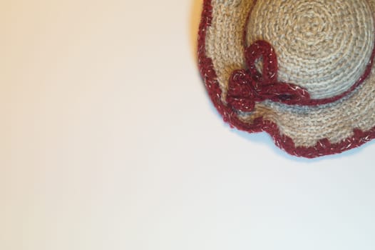 Handmade knitting wool texture background closeup needlework