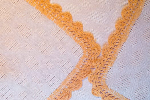 Handmade knitting wool texture background closeup needlework