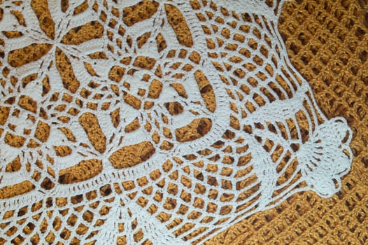 Handmade knitting wool texture background closeup needlework