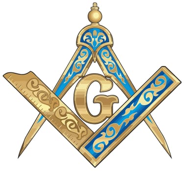 square and compass masonic occultism golden sacred society knowledge illustration