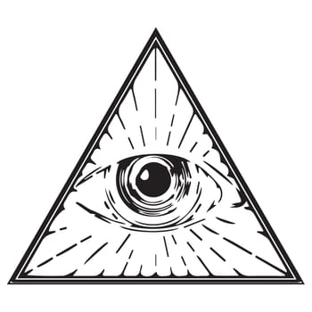 eye of providence illuminati freemasonry triangle seeing all illustration