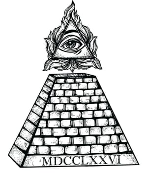 eye of providence illuminati occultism freemasonry triangle illustration