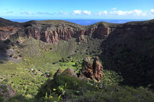 Bandama Crater is an extinct volcano on gran canaria