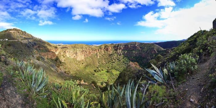 Bandama Crater is an extinct volcano on gran canaria