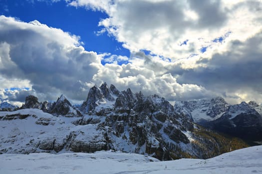 Dolomites is a mountain range in Italy