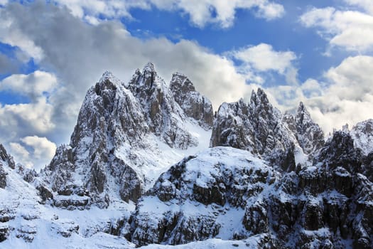 Dolomites is a mountain range in Italy