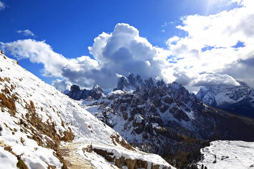 Dolomites is a mountain range in Italy