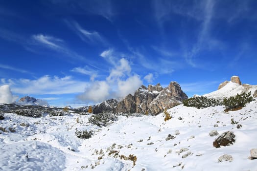 Dolomites is a mountain range in Italy