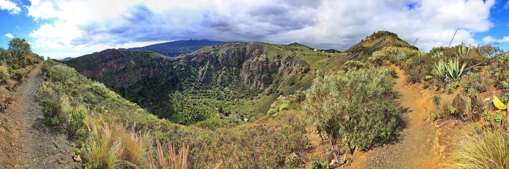 Bandama Crater is an extinct volcano on gran canaria