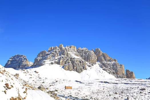 Dolomites is a mountain range in Italy