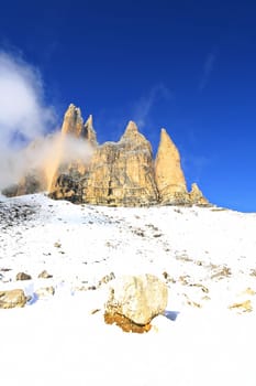 Dolomites is a mountain range in Italy